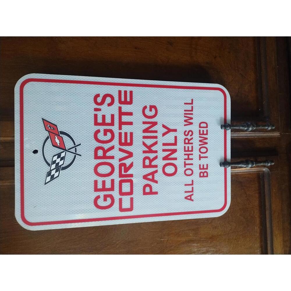 Custom Corvette parking sign